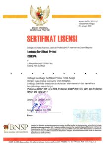 SERTIFIKAT LISENSI LSP COHESPA (2021-2026)